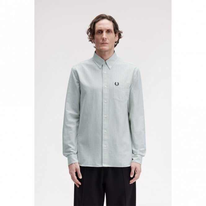 Mens Oxford Stripe Long Sleeve Shirt