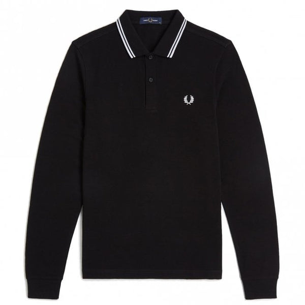 Mens M3636 Twin Tipped Long Sleeve Polo Shirt