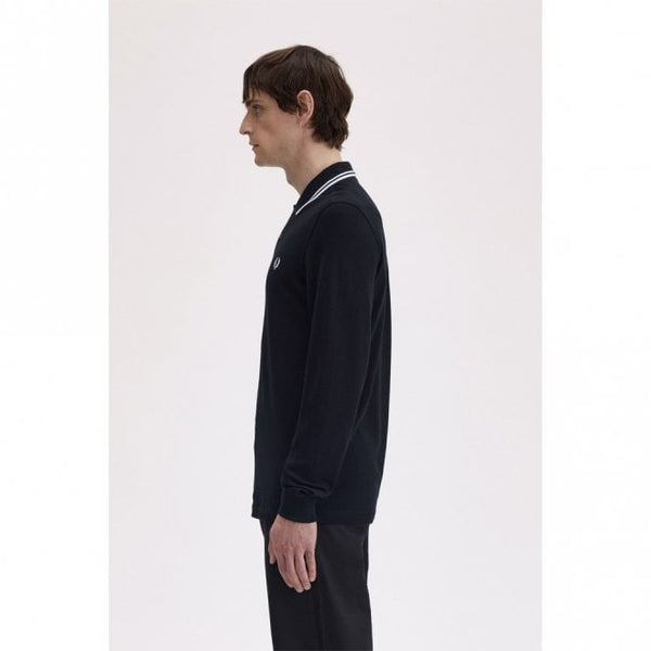 Mens M3636 Twin Tipped Long Sleeve Polo Shirt