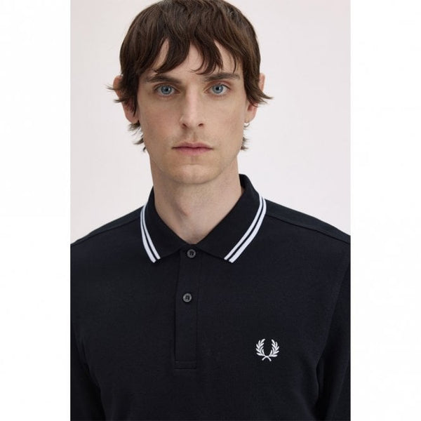 Mens M3636 Twin Tipped Long Sleeve Polo Shirt