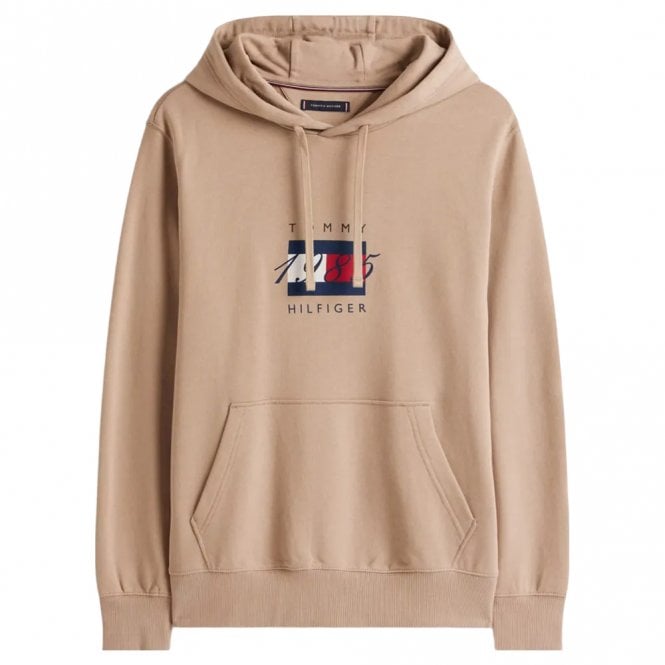 Mens Flag Graphic Drawstring Hoodie