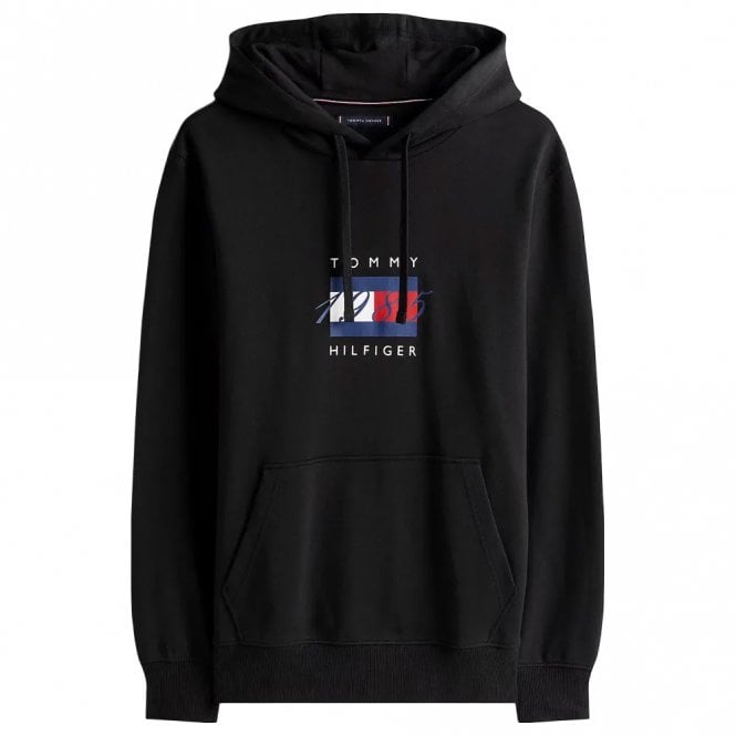Mens Flag Graphic Drawstring Hoodie