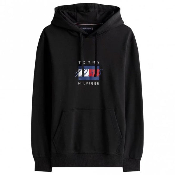 Mens Flag Graphic Drawstring Hoodie