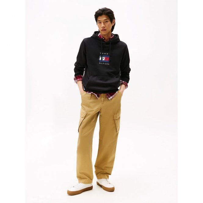 Mens Flag Graphic Drawstring Hoodie