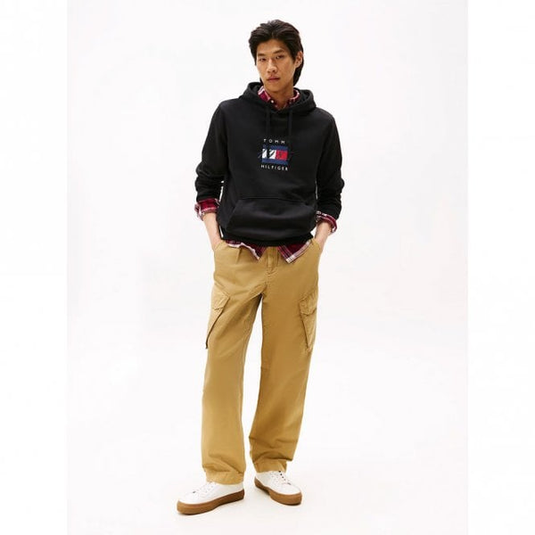 Mens Flag Graphic Drawstring Hoodie