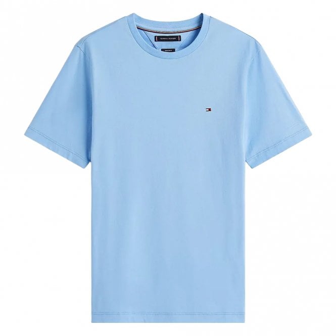 Mens Flag Embroidery Crew Neck T-Shirt