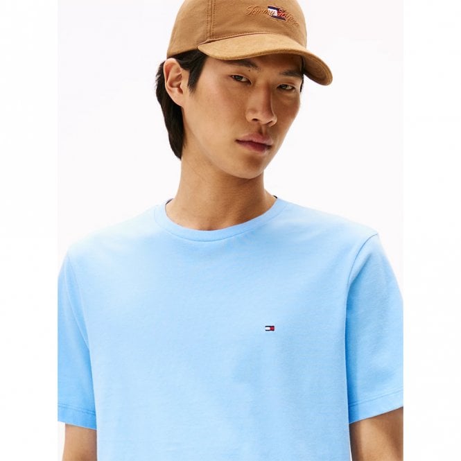 Mens Flag Embroidery Crew Neck T-Shirt