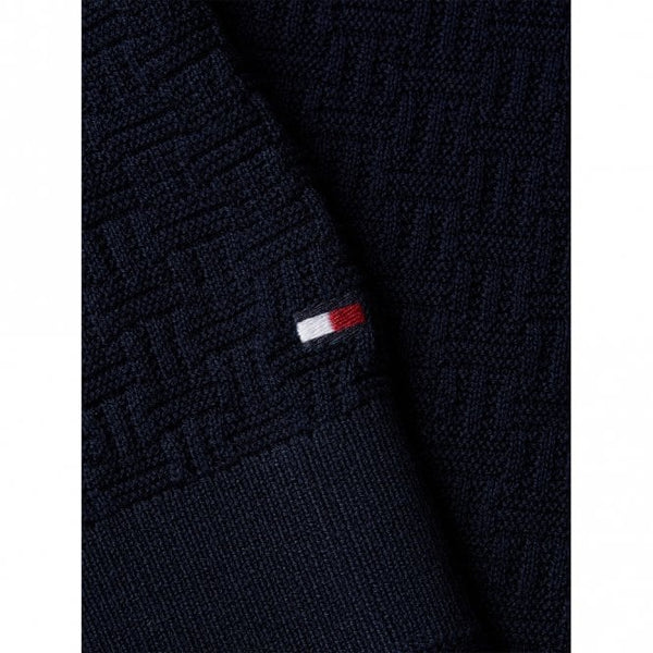 Mens Basketweave Knitted Sweatshirt