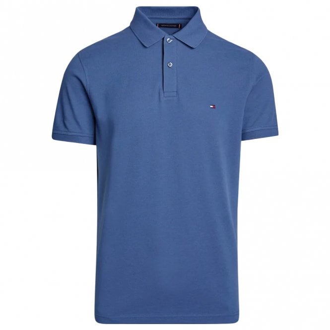 Mens Tipped Placket Flag Embroidery Polo Shirt Main image