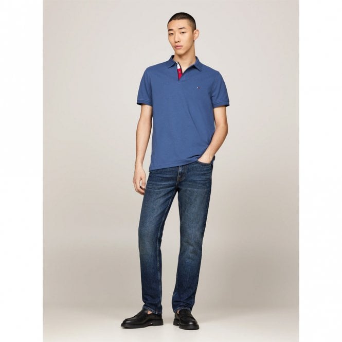 Mens Tipped Placket Flag Embroidery Polo Shirt Secondary image