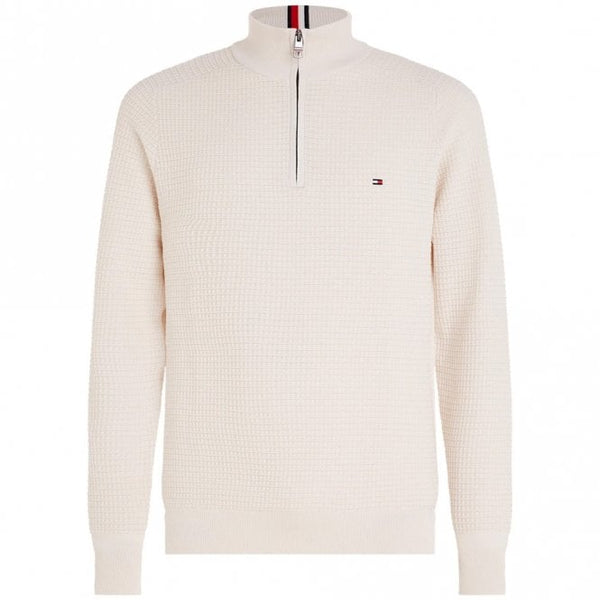 Mens Spring Grid Zip Mock
