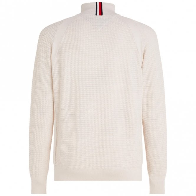Mens Spring Grid Zip Mock