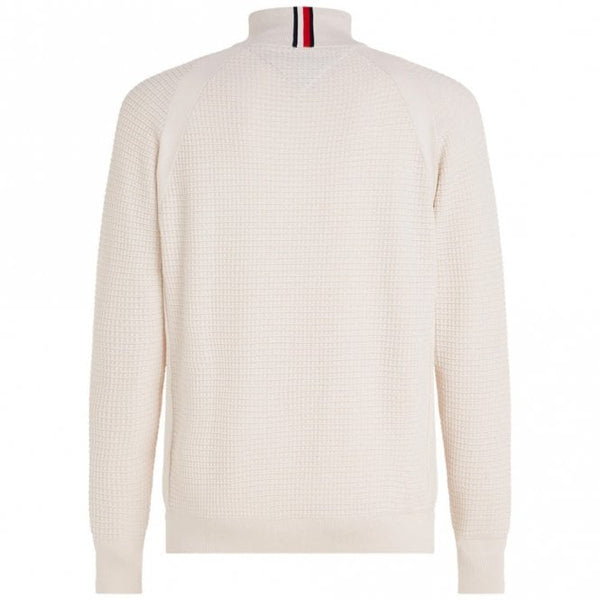Mens Spring Grid Zip Mock