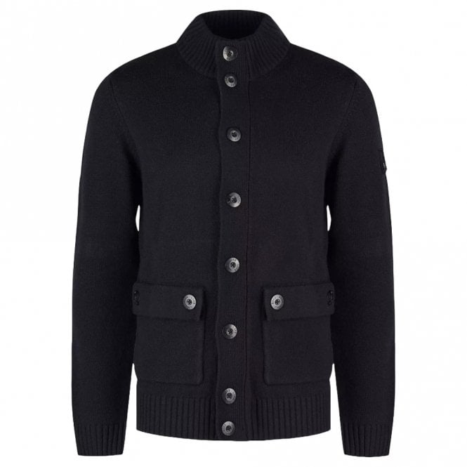 Mens Denmark Chunky Knit Funnel Neck Cardigan