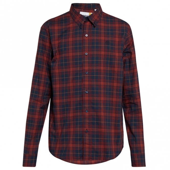 Mens Poplin Tartan Long Sleeve Shirt