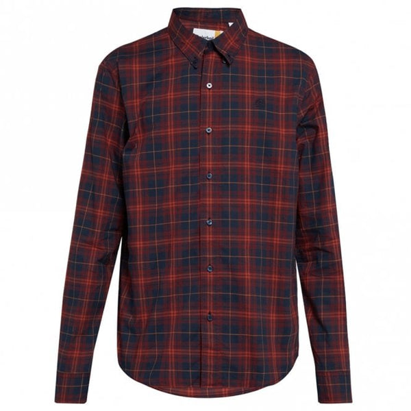 Mens Poplin Tartan Long Sleeve Shirt