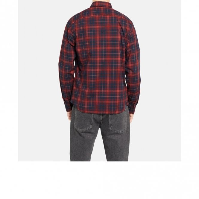 Mens Poplin Tartan Long Sleeve Shirt