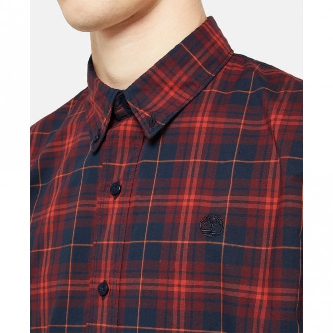 Mens Poplin Tartan Long Sleeve Shirt