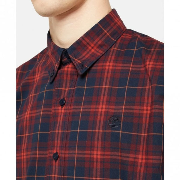 Mens Poplin Tartan Long Sleeve Shirt
