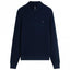 Mens Textured Quarter-Zip Mock Neck Jumper