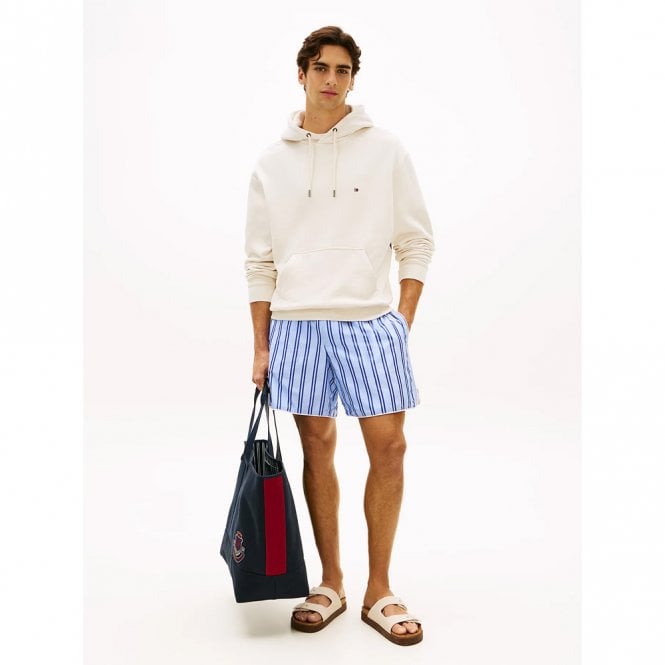 Mens Relaxed Back Flag Terry Hoodie