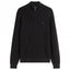 Mens Textured Quarter-Zip Mock Neck Jumper