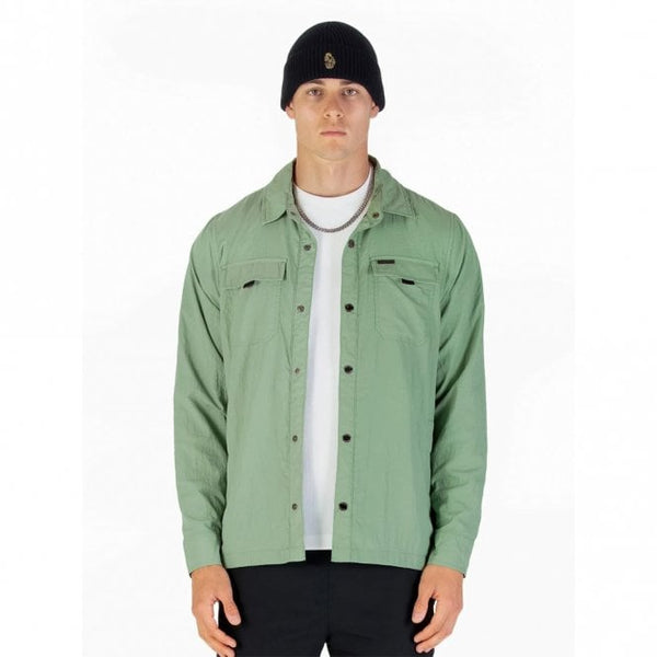 Mens Seatle Crinkled Nylon Shacket