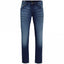 Mens Tapered Fit Mid Rise Blue Denim Jeans