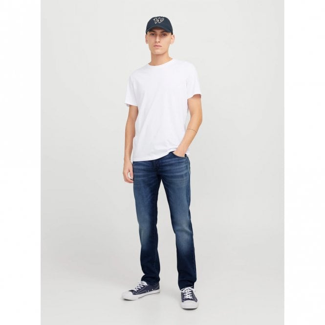 Mens Tapered Fit Mid Rise Blue Denim Jeans Secondary image
