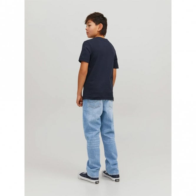 Boys Relaxed Fit High Rise Junior Blue Denim Jeans