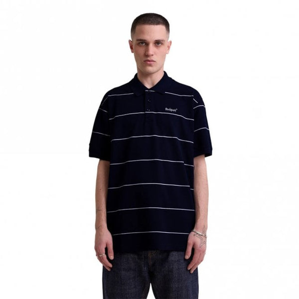 Mens Katz Yarn Stripe Pique Polo Shirt