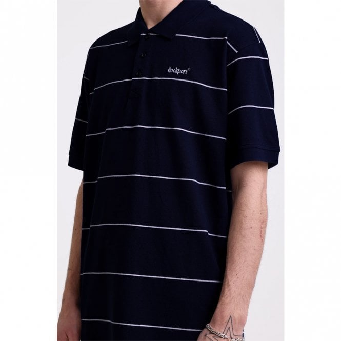 Mens Katz Yarn Stripe Pique Polo Shirt