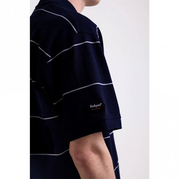 Mens Katz Yarn Stripe Pique Polo Shirt