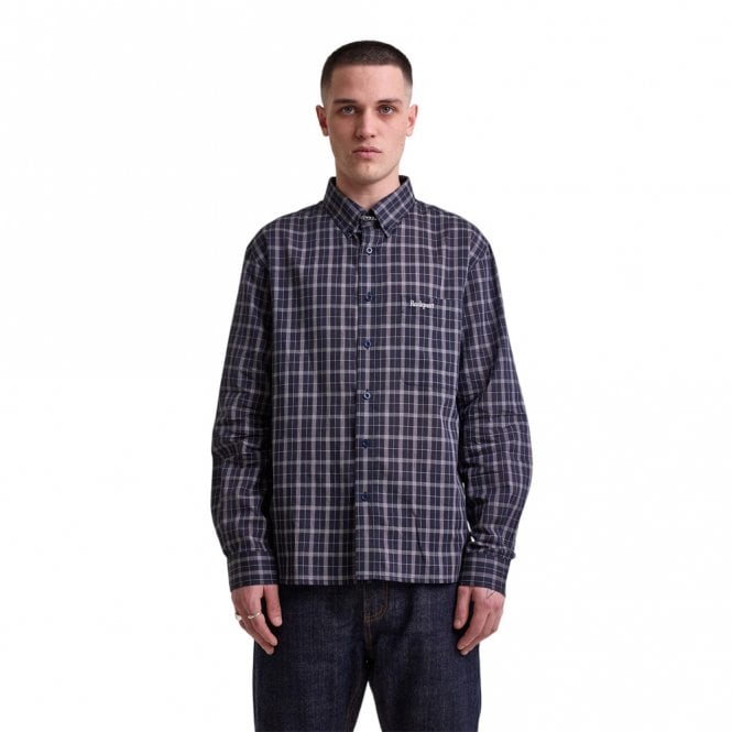 Mens Canton Check Oxford Long Sleeve Shirt