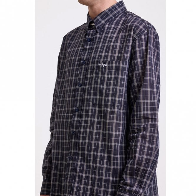 Mens Canton Check Oxford Long Sleeve Shirt