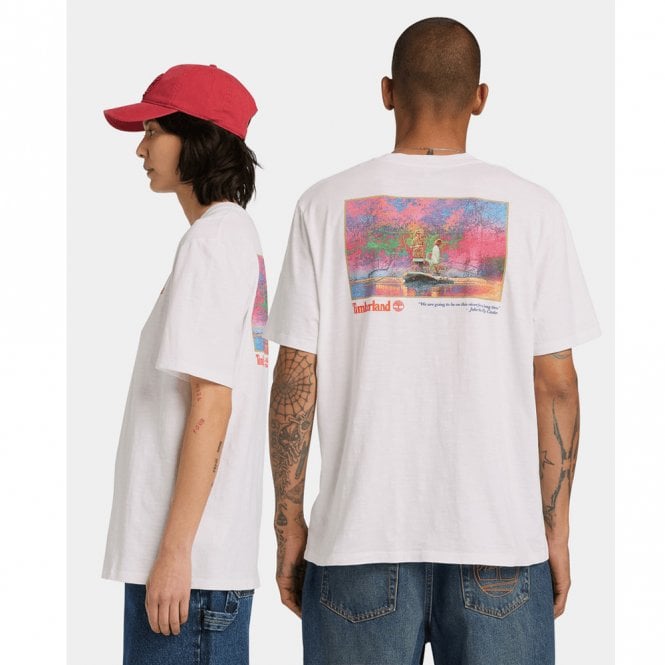Mens Fishing Photo Back Graphic T-Shirt