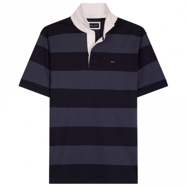 Mens Striped Polo