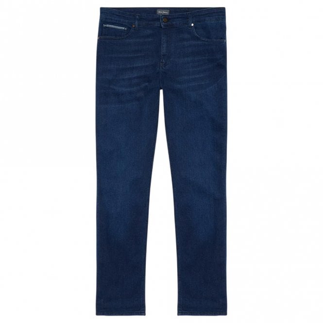 Mens Limerick Blue Tapered Fit Stretch Denim Jeans