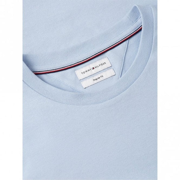 Mens Flag Embroidery Jersey Crew Neck T-Shirt