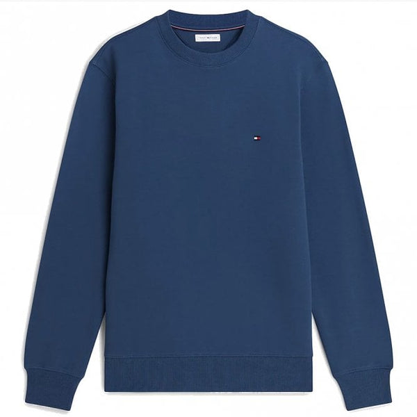 Mens Flag Embroidery Terry Crew Neck Sweatshirt