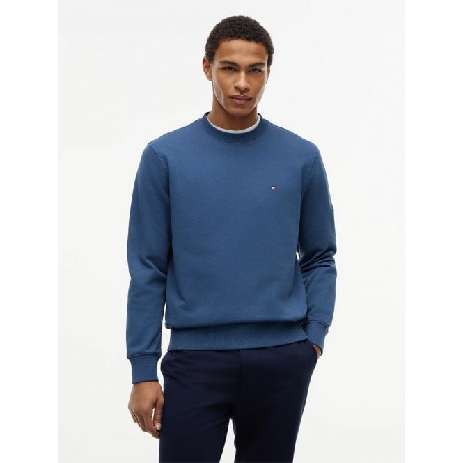 Mens Flag Embroidery Terry Crew Neck Sweatshirt Secondary image