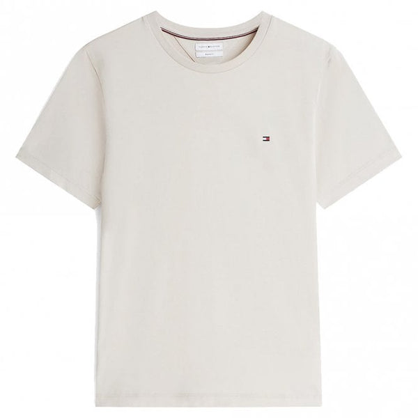 Mens Flag Embroidery Jersey Crew Neck T-Shirt
