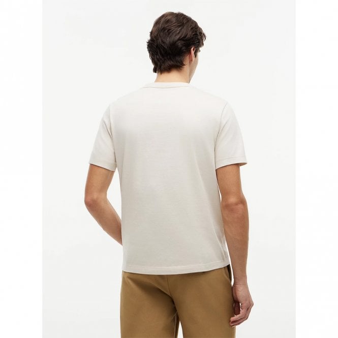 Mens Flag Embroidery Jersey Crew Neck T-Shirt
