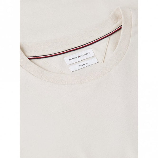 Mens Flag Embroidery Jersey Crew Neck T-Shirt