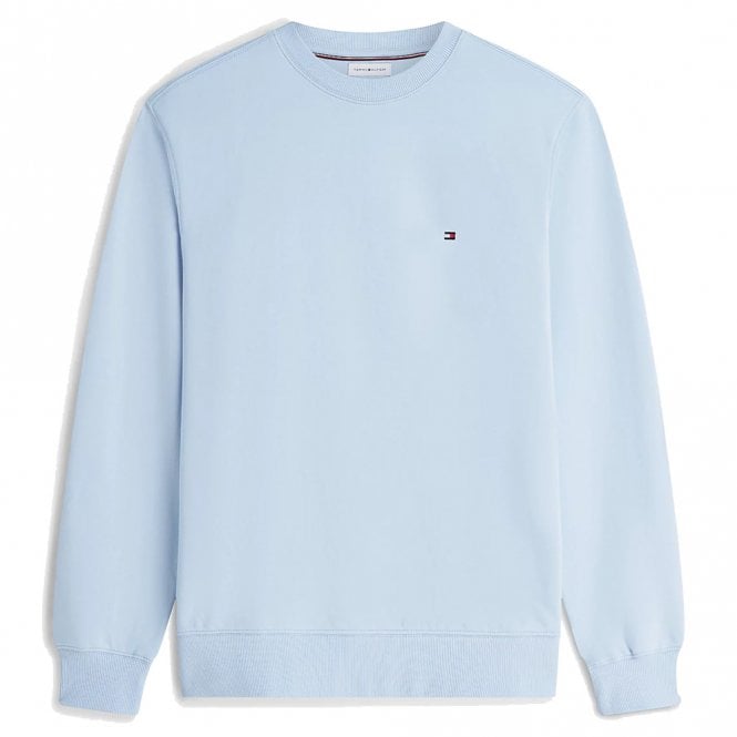 Mens Flag Embroidery Terry Crew Neck Sweatshirt
