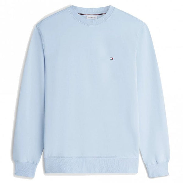 Mens Flag Embroidery Terry Crew Neck Sweatshirt