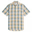 Mens Classic Fit Check Linen Blend Short Sleeve Shirt