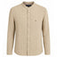 Mens Slim Fit Washed Pure Linen Long Sleeve Shirt